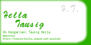 hella tausig business card
